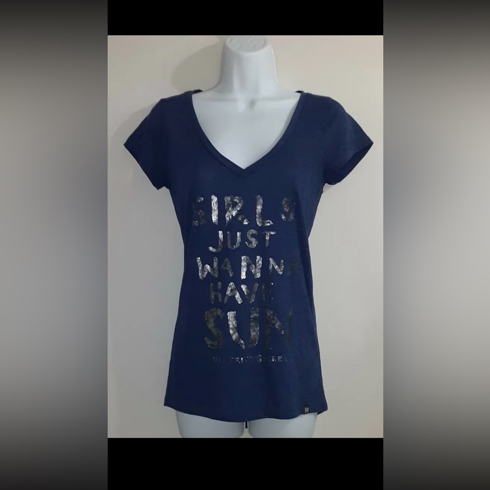 Victoria’s Secret Blue Girls Just Wanna Have Sun Supermodel Essentials T Tshirt